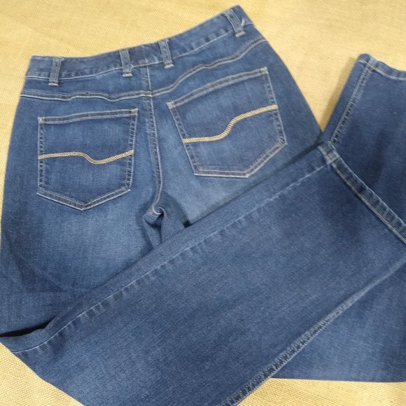 Talbot's Petite Stretch Skinny Blue Jeans - Picture 2 of 6